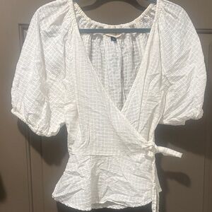 White Wrap Blouse